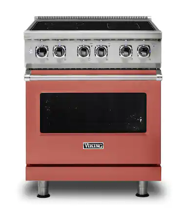 Front. Viking - 5 Series 30" Wide Freestanding Electric Range - Spiced Cider.