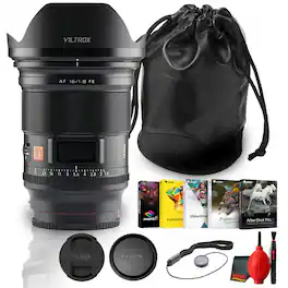 Viltrox - AF 16mm F1.8 FE Full-Frame Ultra-Wide Lens for Sony E-Mount + Photo, Video & Art Software + More (8pc bundle) - Black