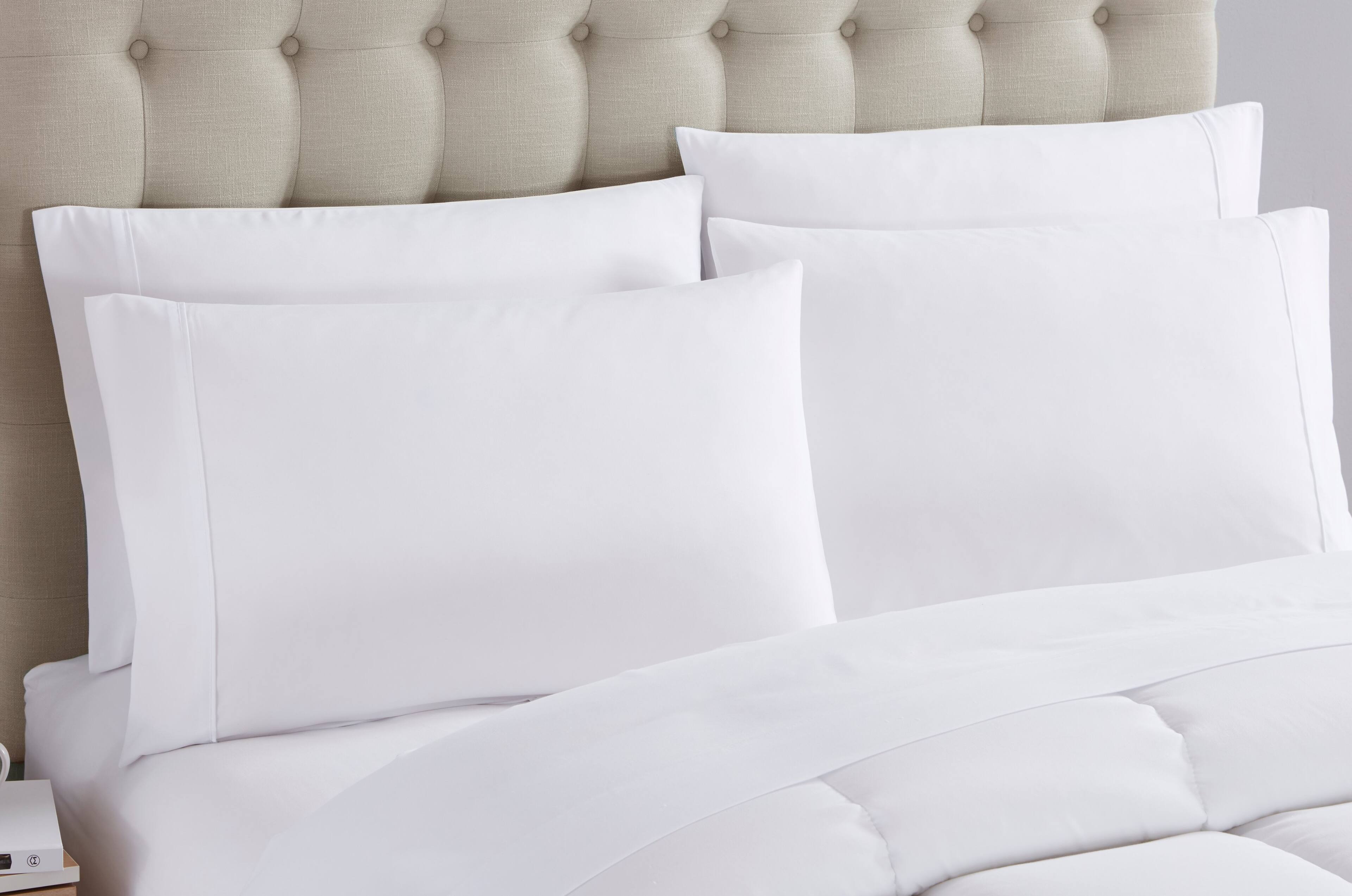 Angle. Sweet Home Collection - All Season Reversible Bed-in-A-Bag Solid Color Comforter & Sheet Set, Queen - White.