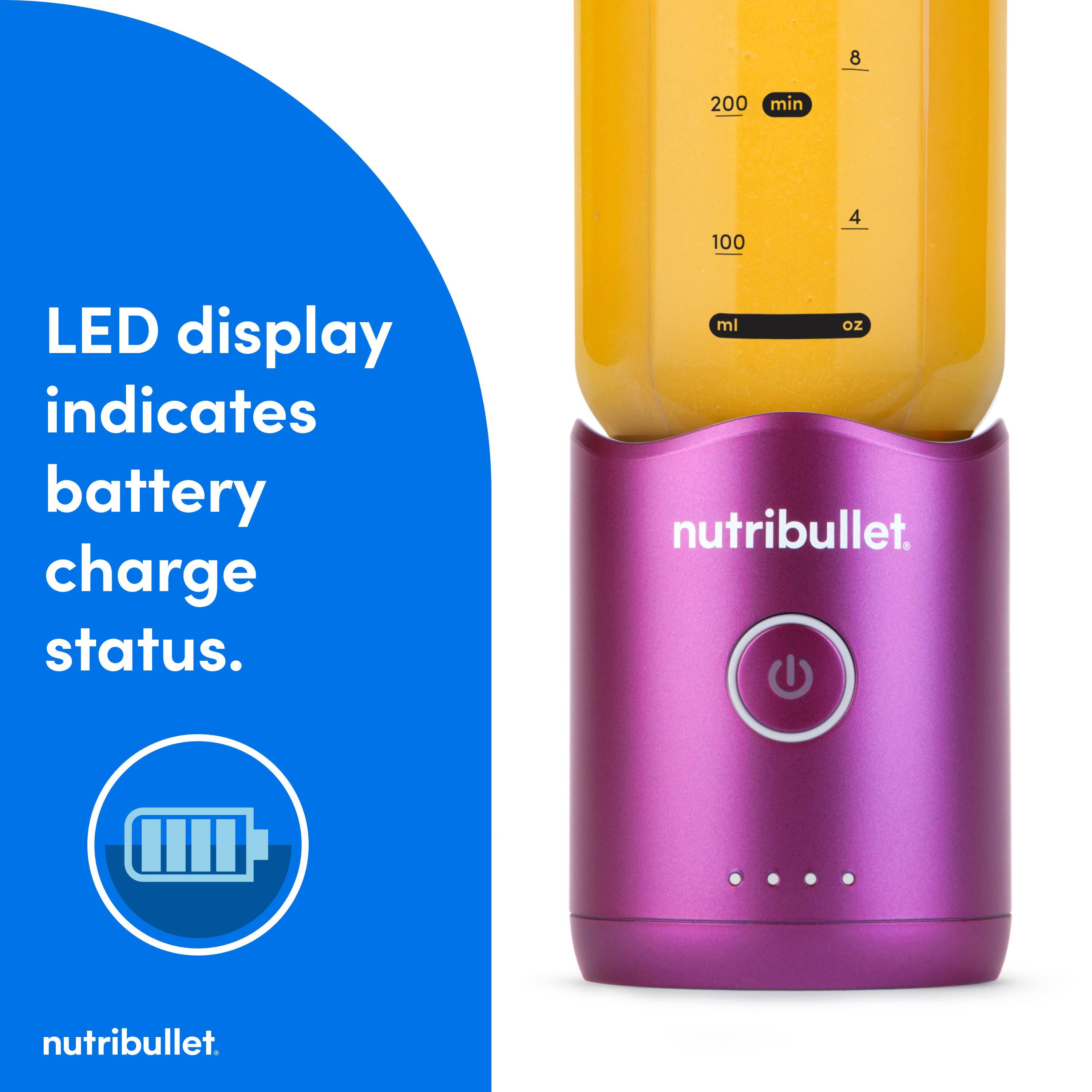 LED display indicates battery charge status.  
nutribullet.