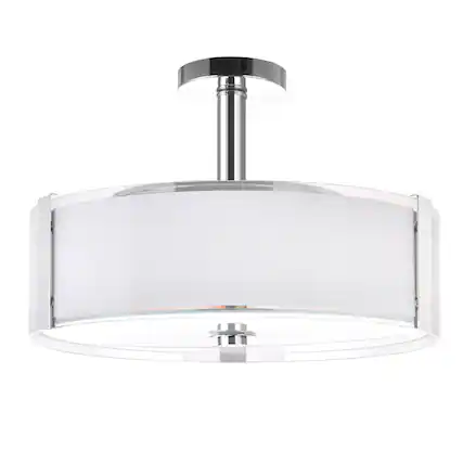Front. CWI Lighting - Lucie 5 Light Drum Shade Chandelier With Chrome Finish - Chrome.