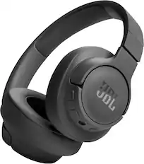 Front. JBL - Tune 720BT Over-Ear Bluetooth Headphones - 2024 - Black.