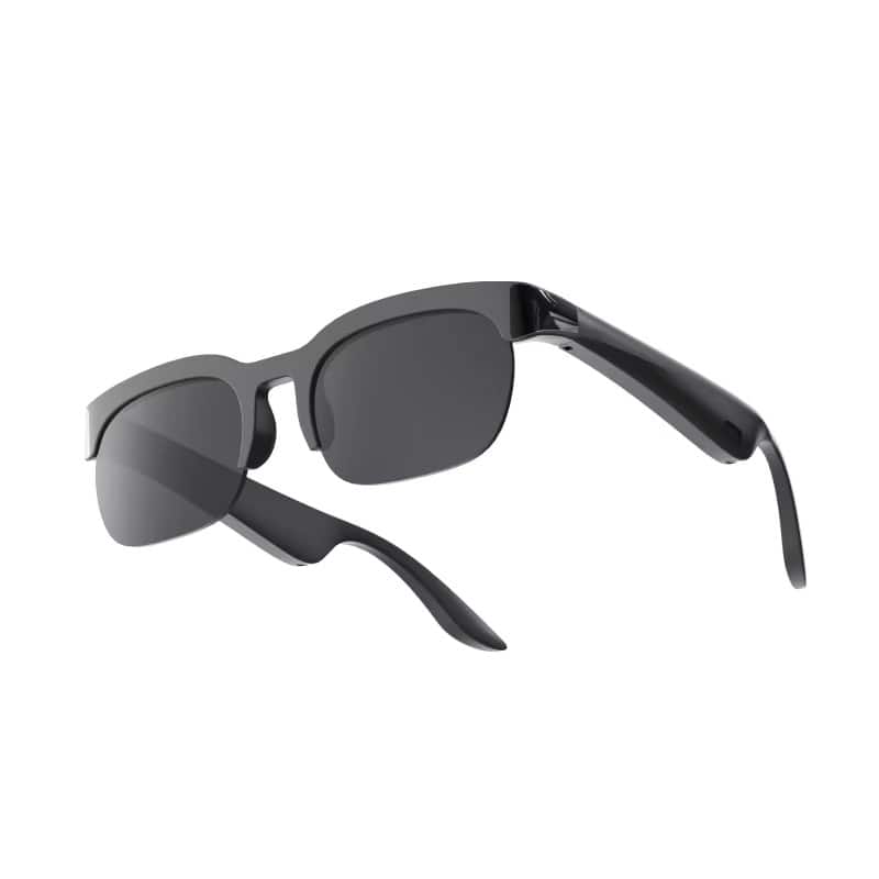 Cluzine - Smart Audio Glasses Fashion Design Wireless Smart Glasses with AI Translation Sunglasses Audio for Daily Life - Black