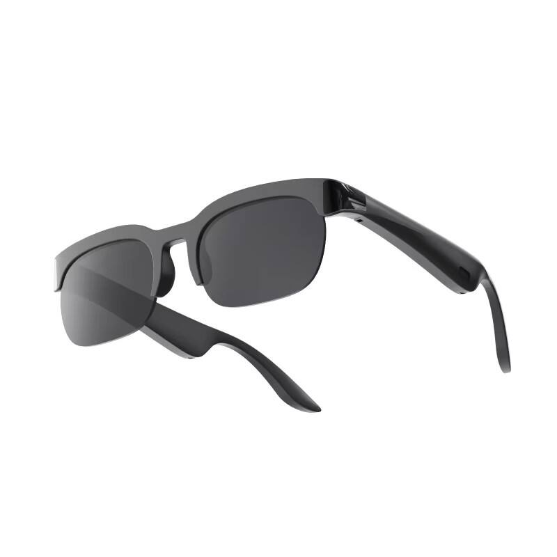 Front. Cluzine - Smart Audio Glasses Fashion Design Wireless Smart Glasses with AI Translation Sunglasses Audio for Daily Life - Black.