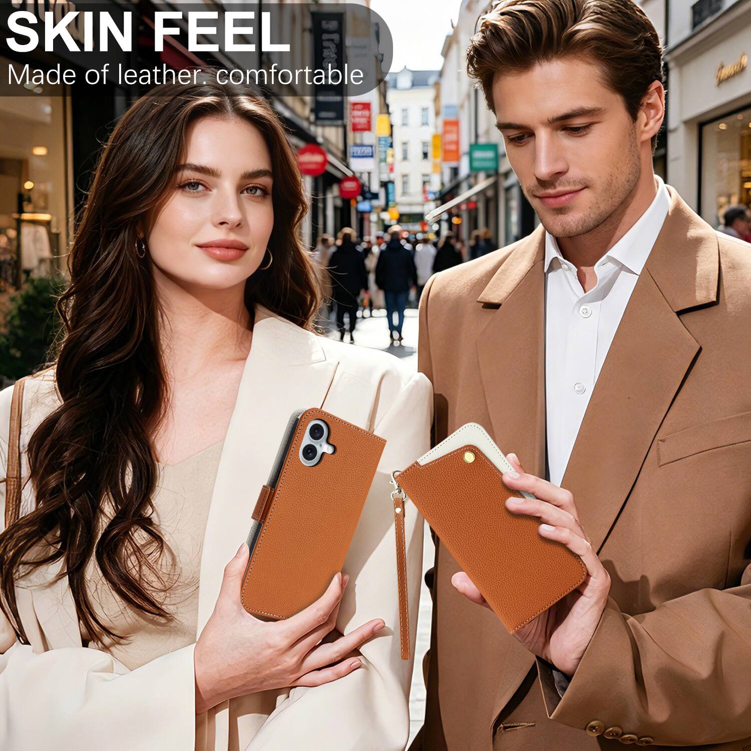 SKIN FEEL  
Made of leather. comfortable