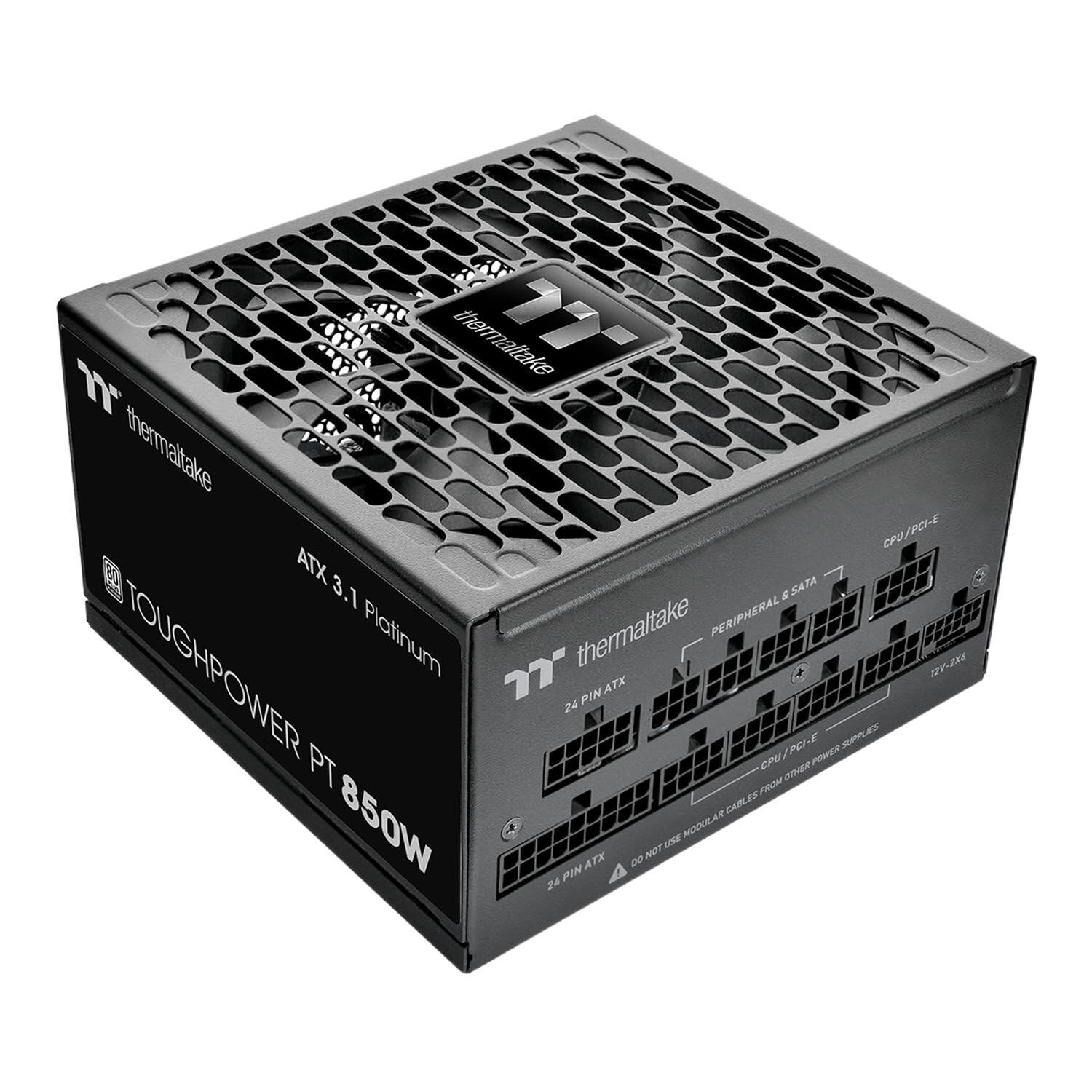 Thermaltake TOUGHPOWER PT 850W  
ATX 3.1 Platinum  
24 PIN ATX  
CPU/PCI-E  
PERIPHERAL SATA  
DO NOT USE MODULAR CABLES FROM OTHER POWER SUPPLIES
