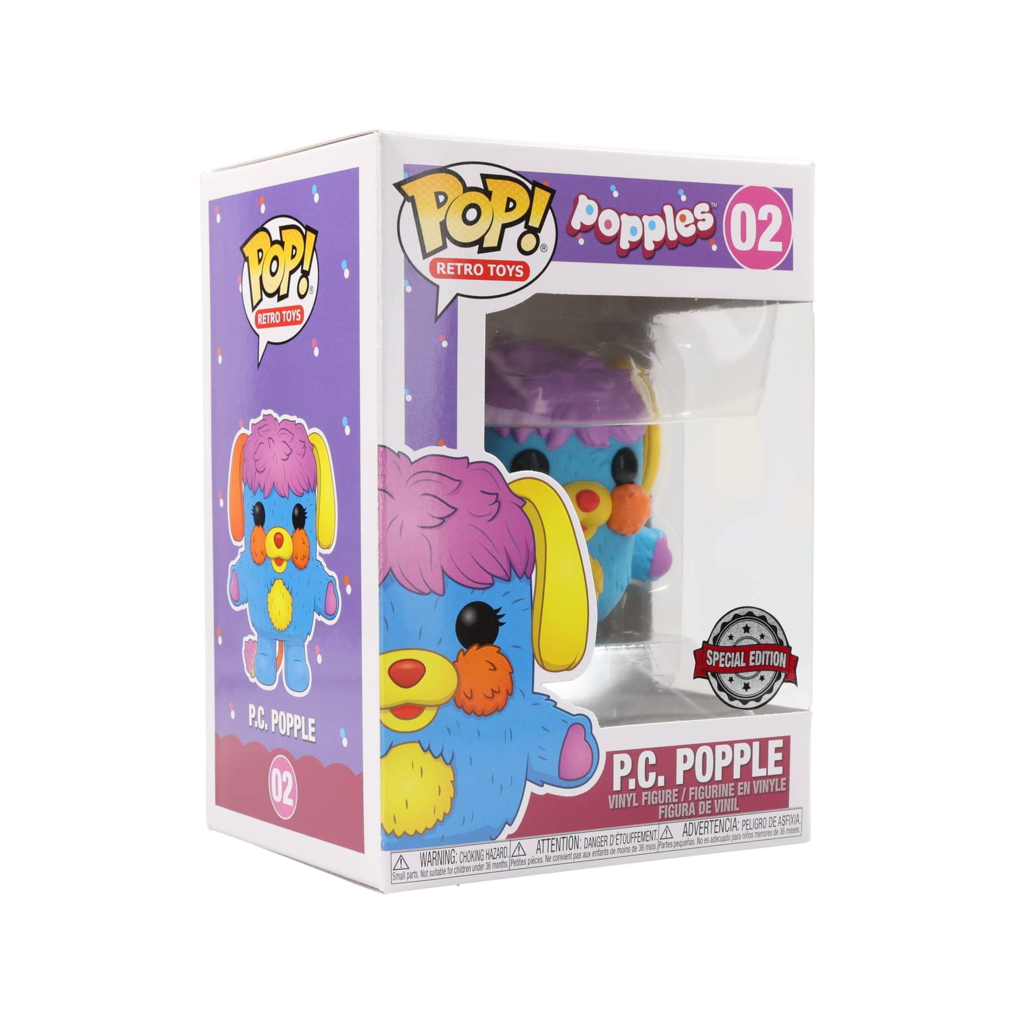 **POP! RETRO TOYS SPECIAL EDITION**

**P.C. POPPLE**

**VINYL FIGURE / FIGURINE EN VINYLE / FIGURA DE VINIL / FIGURA EN VINIL**

**02**

**SPECIAL EDITION**

**WARNING: CHOKING HAZARD - Small parts. Not for children under 3 years.**

**ATTENTION: DANGER DE CHOKING - Petite pièce. Ne convient pas aux enfants de moins de 3 ans.**

**ADVERTENCIA: PEQUEÑOS PIEZAS. NO APTO PARA MENORES DE 3 AÑOS.**

**FIGURA DE COLECCIÓN - ADVERTENCIA: PEQUEÑAS PIEZAS. NO APTO PARA MENORES DE 3 AÑOS.**