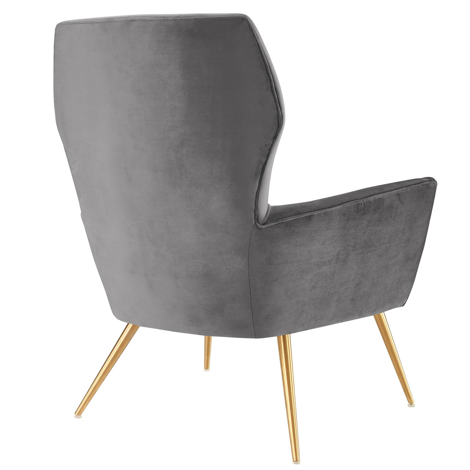 Alt View 2. Modway - Renata Button Tufted Performance Velvet Armchair by Modway - Gray.
