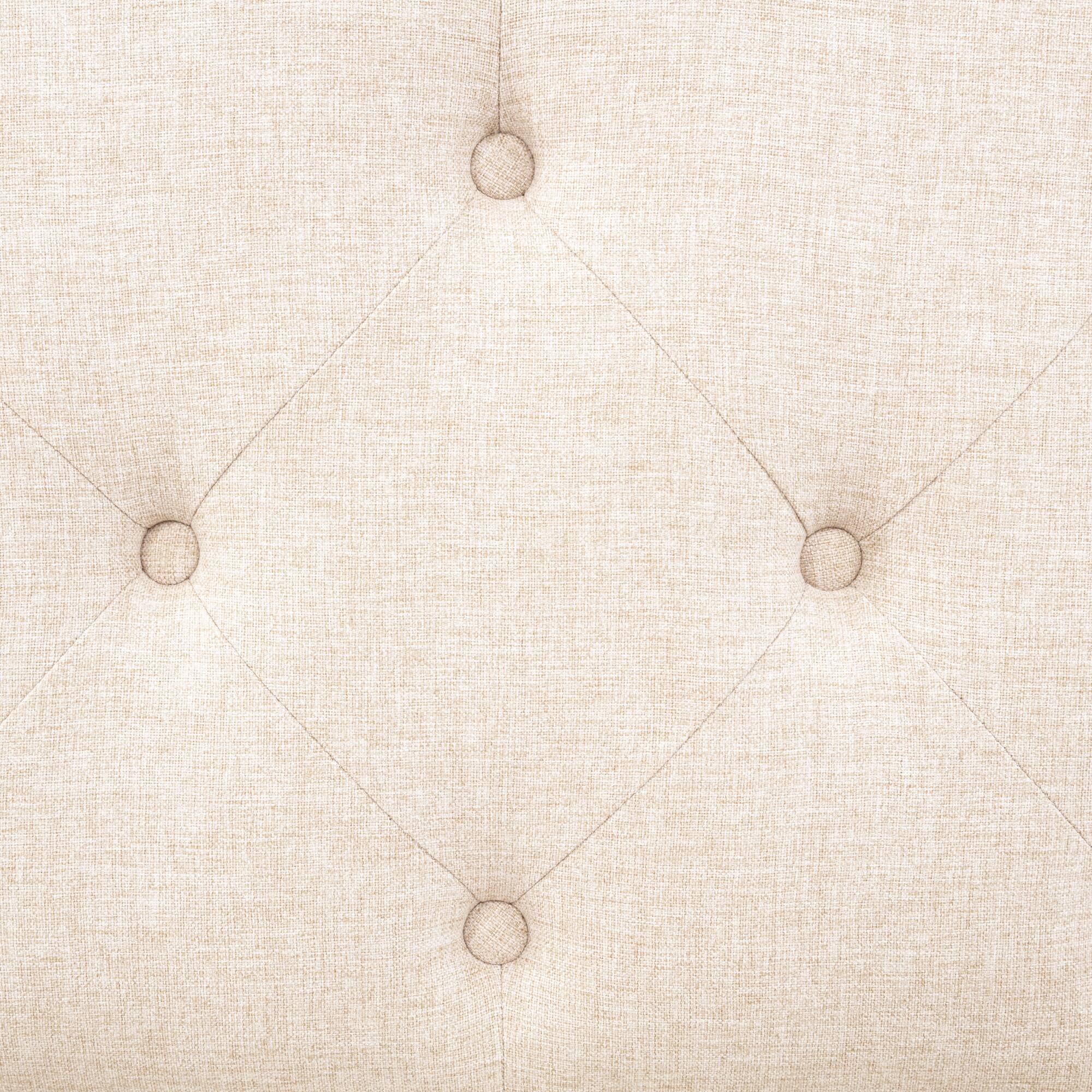 Alt View 9. GOODSILO - Queen Size Wooden Bed with Upholstered Headboard and Panel Footboard Featuring Platform Support Feet - Walnut.