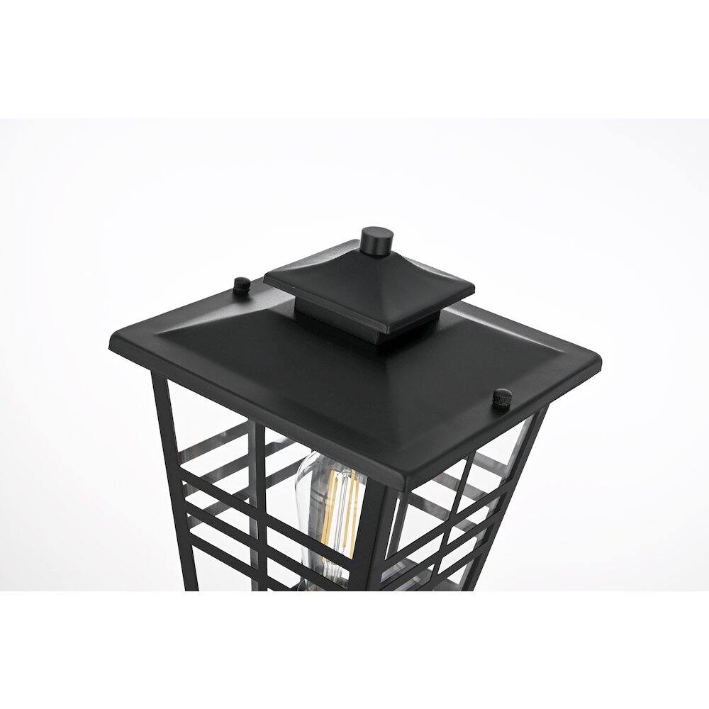 Alt View 3. Elegant Lighting - Macon 8.5 Inch Outdoor Wall Sconce In Black - Black.