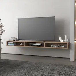 APRILSOUL - Manter Wall-Mounted Tv Stand Living Room Macadamia - Beige