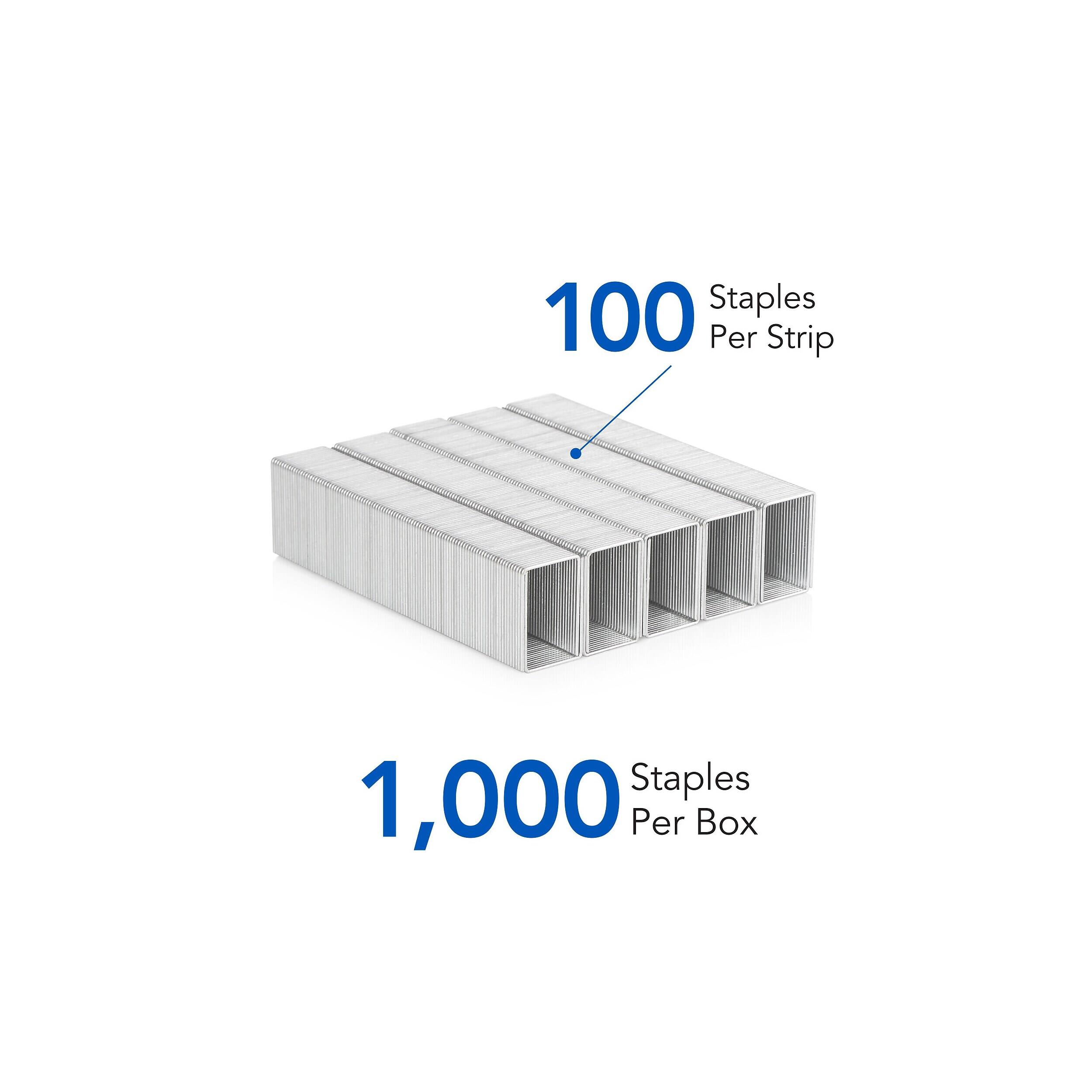 100 Staples Per Strip  
1,000 Staples Per Box
