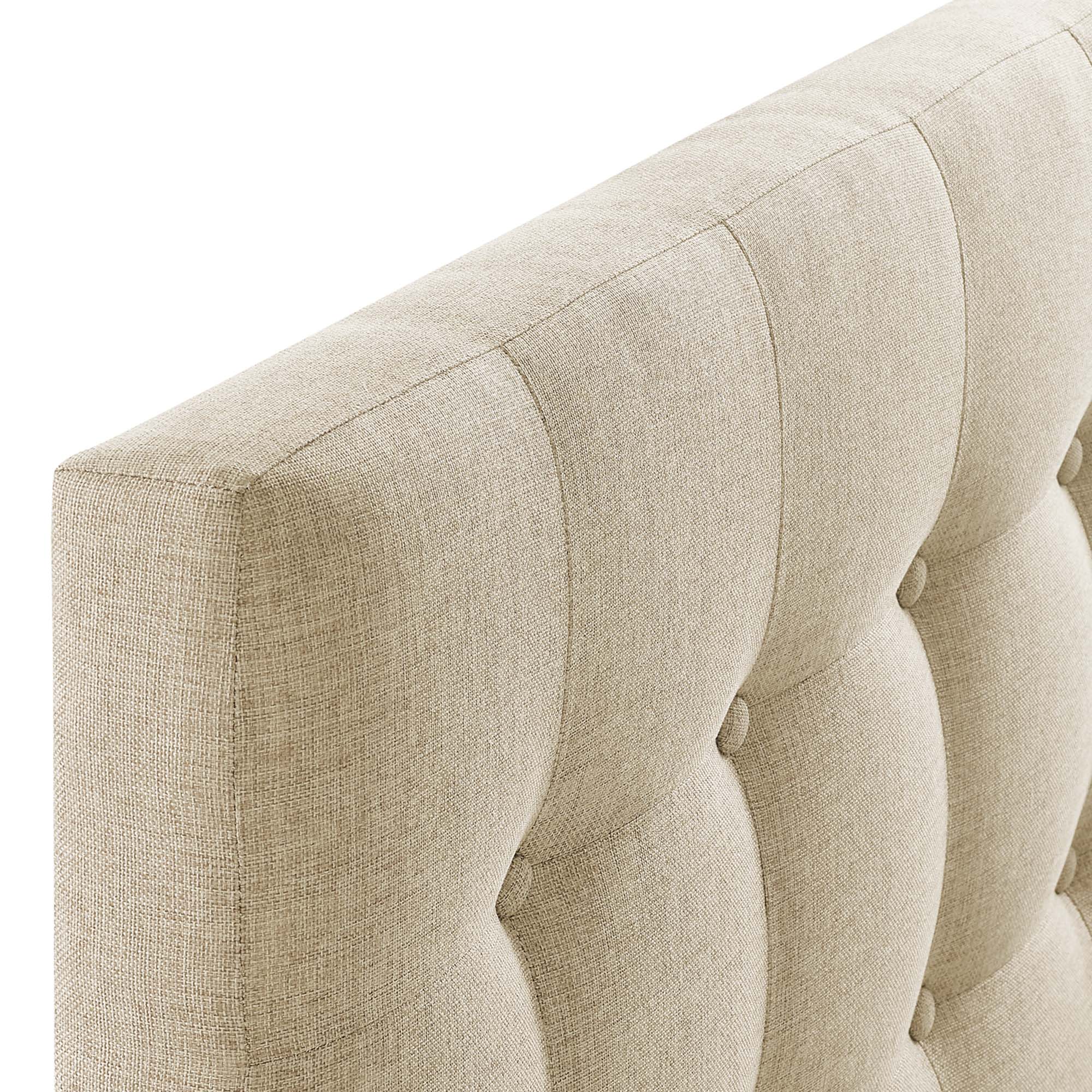 Alt View 2. Modway - Emily Upholstered Fabric Twin Headboard by Modway - Brown.