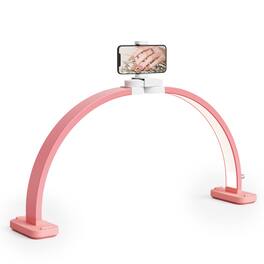 Winado - Professional Nail Desk Lamp w/ Multi-Angle Phone Stand, Adjustable Color Temperature, LED Light Bar for Nail Technicians - Pink