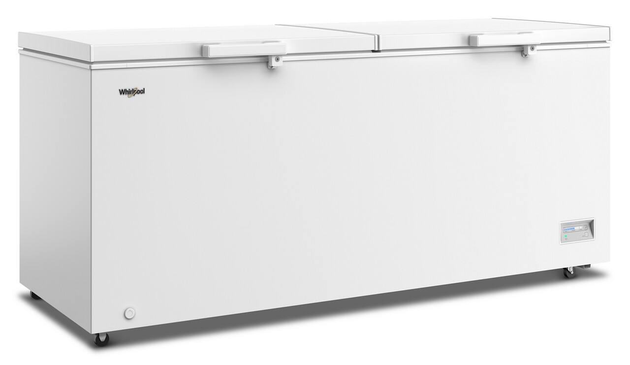 Angle. Whirlpool - Whirlpool 22 cu. ft. Convertible Freezer-to-Fridge Chest Freezer with 4 Storage Baskets - White.