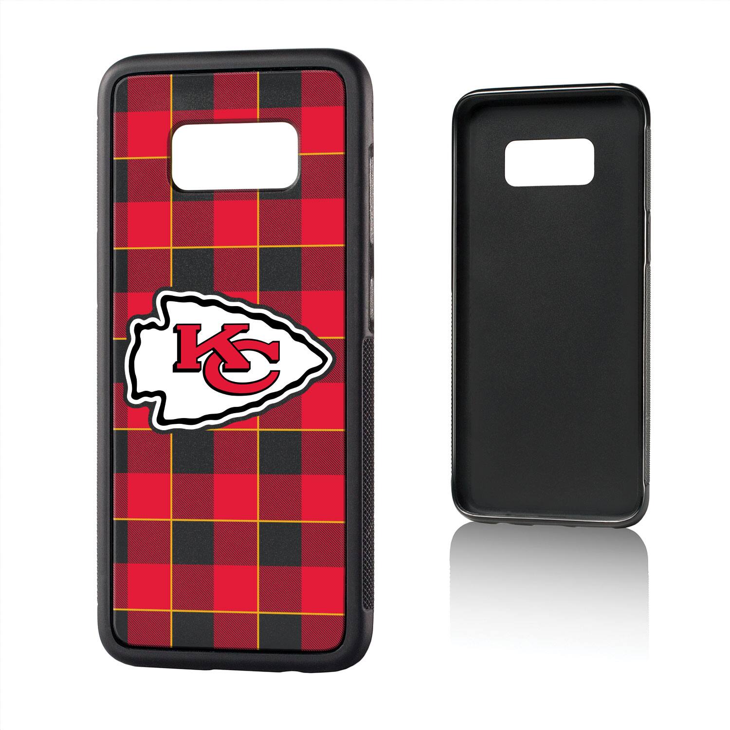 Alt View 3. Keyscaper - Kansas City Chiefs Galaxy Plaid Design Bump Case - S20 Plus - Multicolor.