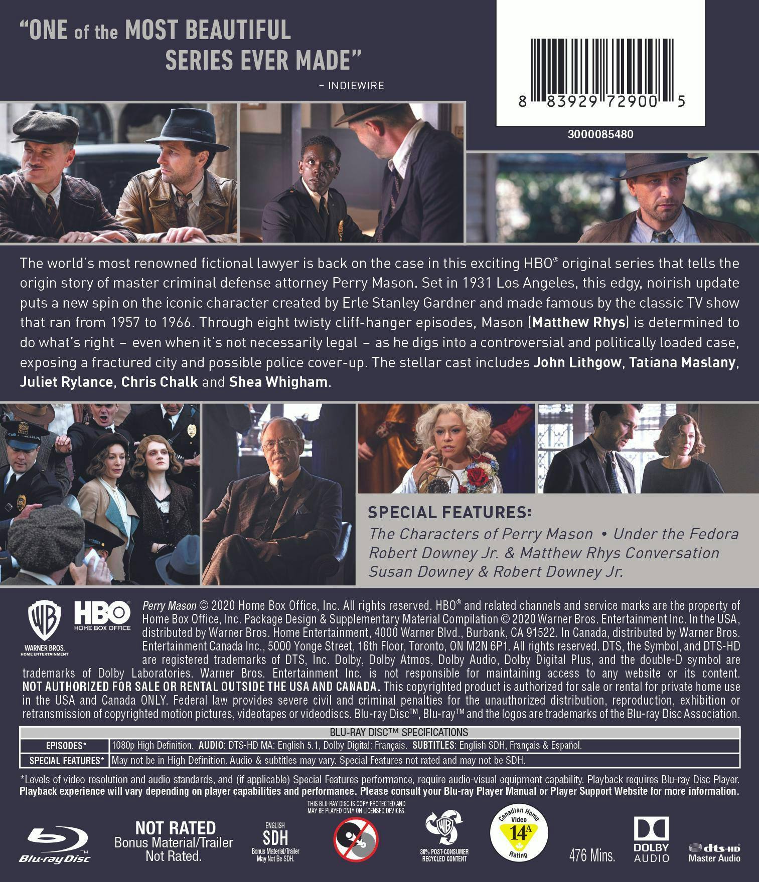 Back. Perry Mason: The Complete First Season [Blu-ray].