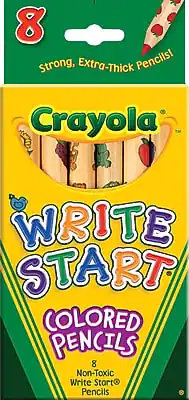 8 Strong, Extra-Thick Pencils!
Crayola Write Start Colored Pencils
8 Non-Toxic Write Start Pencils