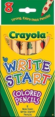 8 Strong, Extra-Thick Pencils!  
Crayola Write Start Colored Pencils  
8 Non-Toxic Write Start Pencils