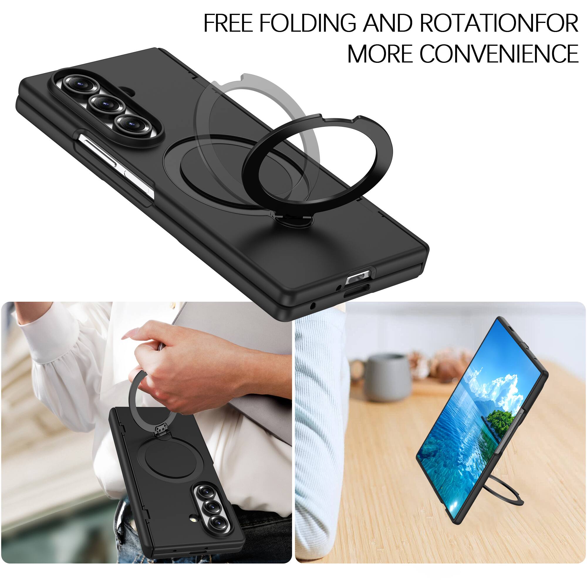 FREE FOLDING AND ROTATION FOR MORE CONVENIENCE