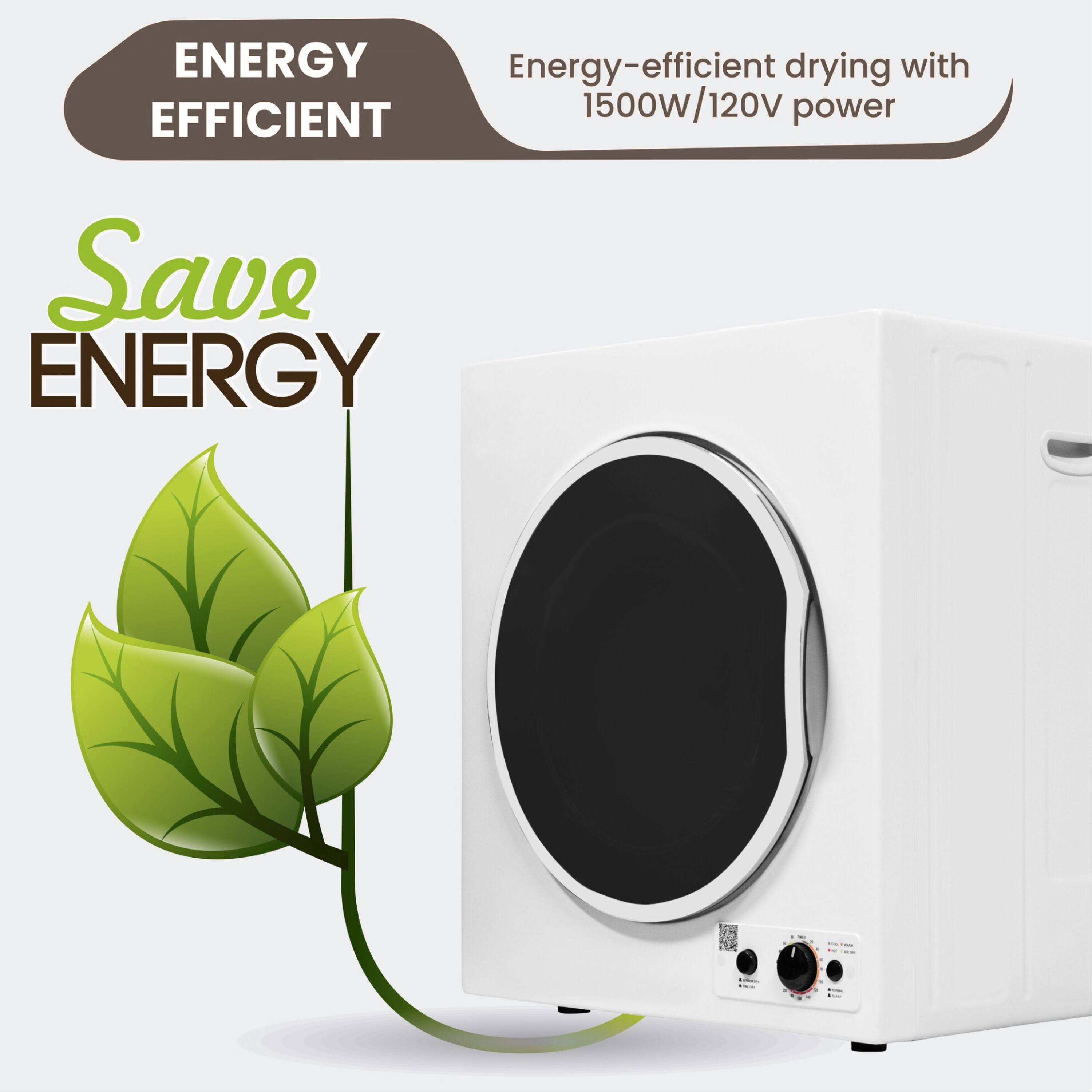 ENERGY EFFICIENT

Energy-efficient drying with 1500W/120V power

Save ENERGY
