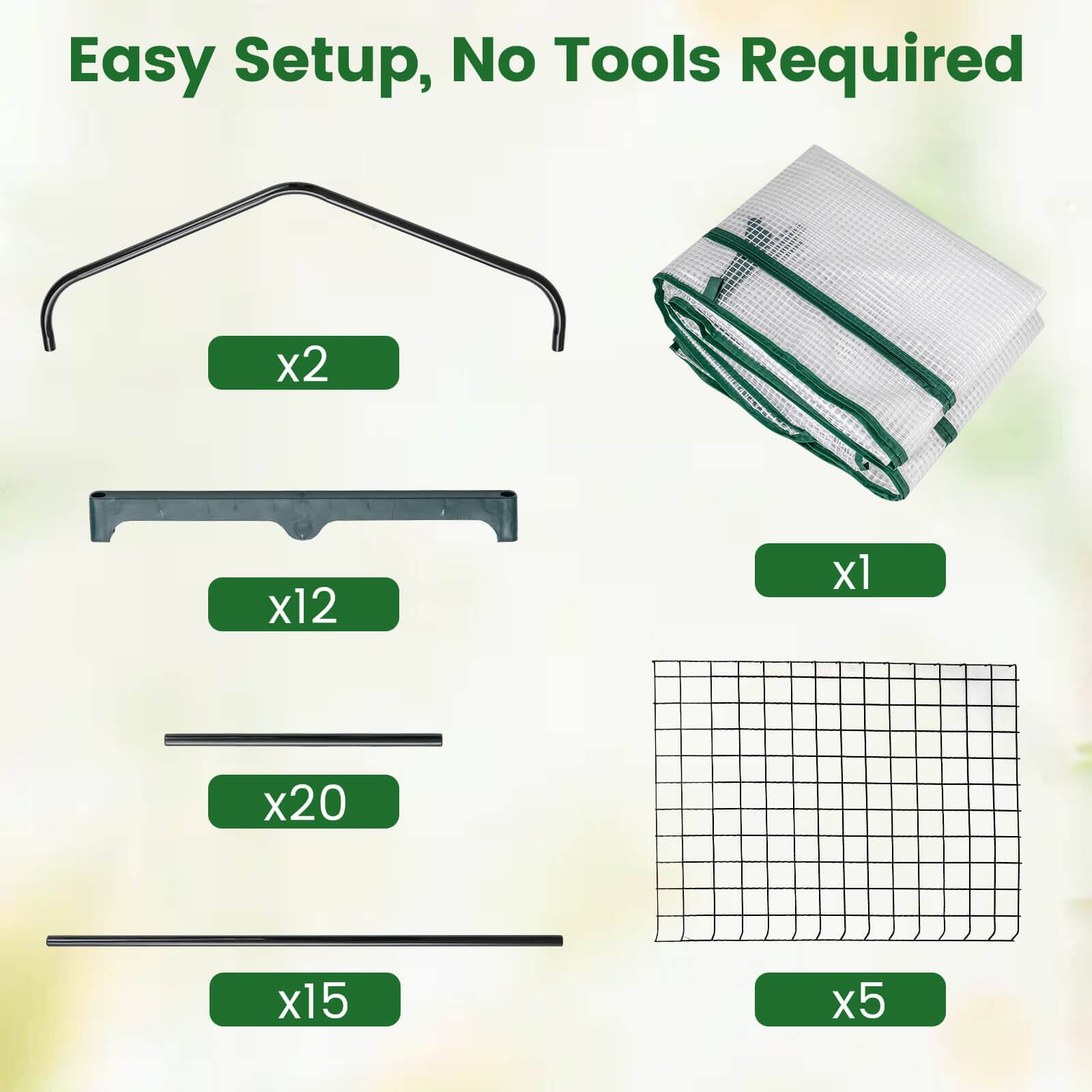 Easy Setup, No Tools Required

- x2
- x12
- x20
- x15
- x1
- x5