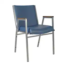 Flash Furniture - HERCULES Heavy Duty Vinyl Stack Chair with Arms - Navy