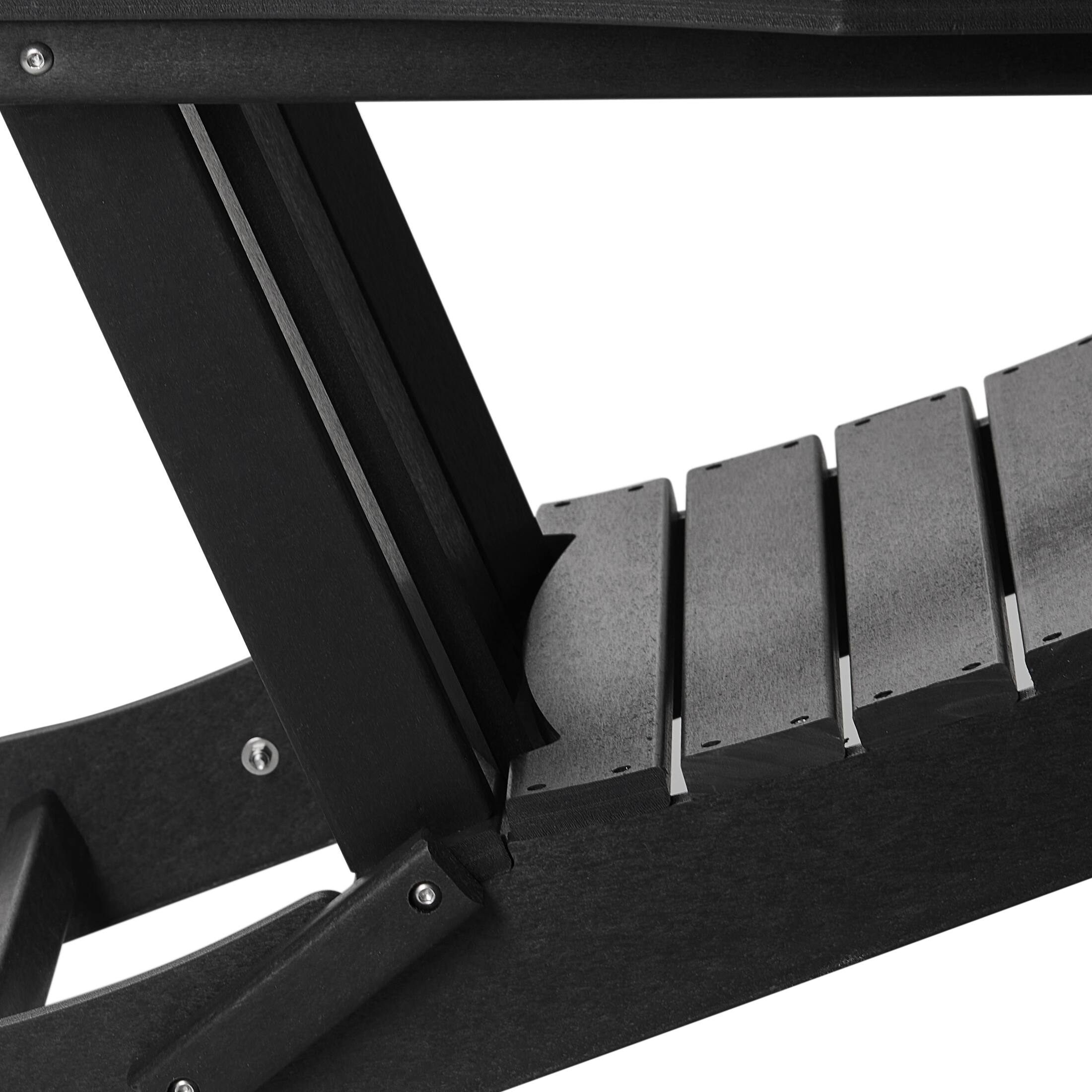 Alt View 5. WestinTrends - WestinTrends Malibu Outdoor HDPE Folding Poly Adirondack Chairs (Set of 2) - Black.