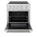 Angle. ZLINE - 30 in. 4.2 cu. ft. Paramount Freestanding Induction Range with 4 Burners and Electric Oven in Stainless Steel - Stainless Steel.