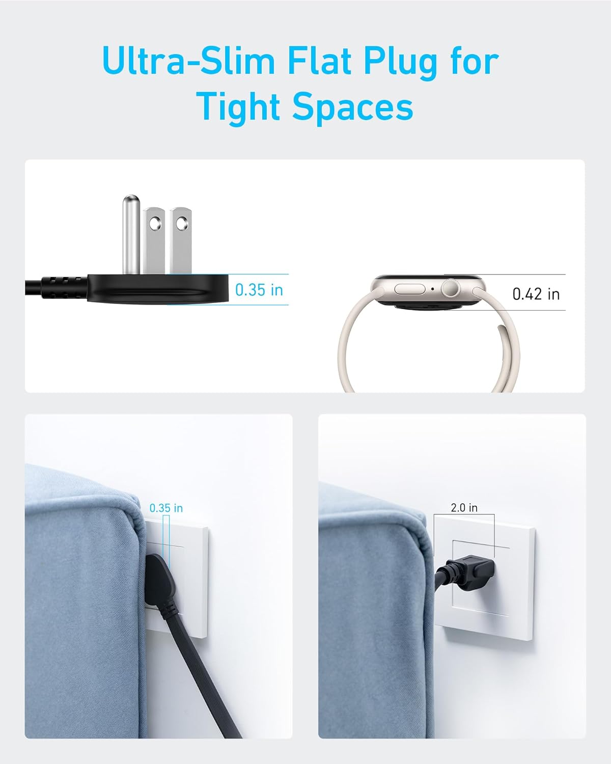 Ultra-Slim Flat Plug for Tight Spaces

0.35 in  
0.42 in  
0.35 in  
2.0 in
