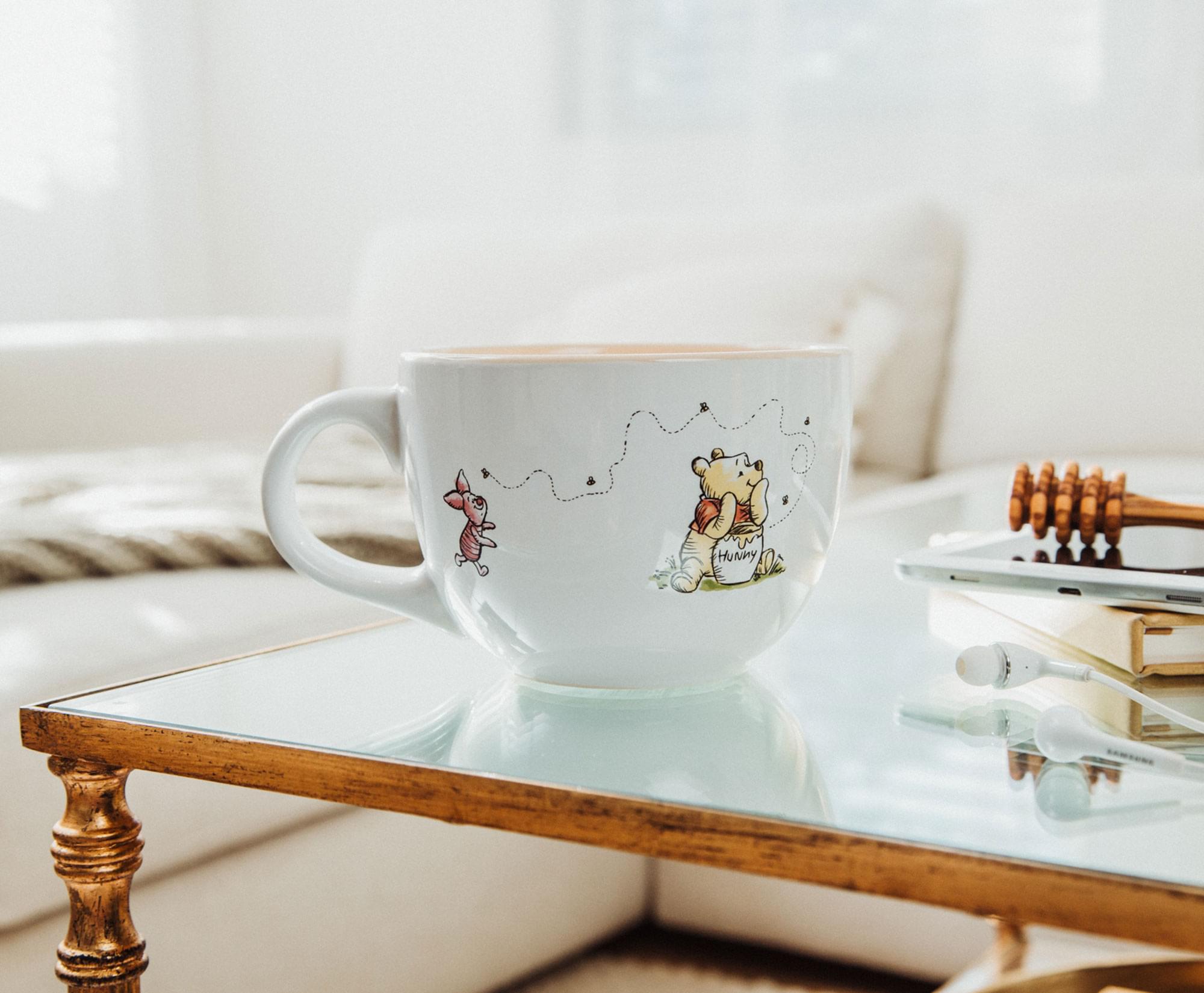 Alt View 1. Disney - Disney Winnie The Pooh But First Hunny Ceramic Soup Mug | Holds 24 Ounces - White.