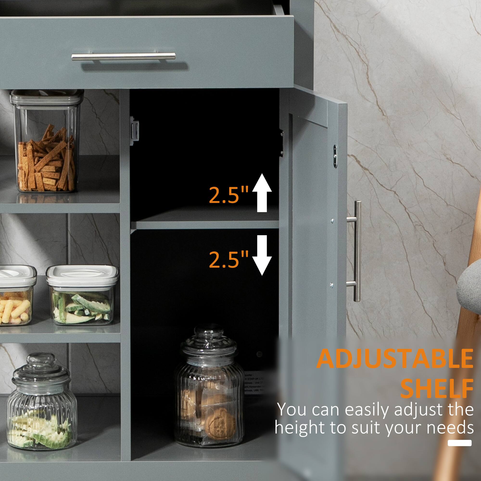 2.5" Adjustable Shelf  
You can easily adjust the height to suit your needs