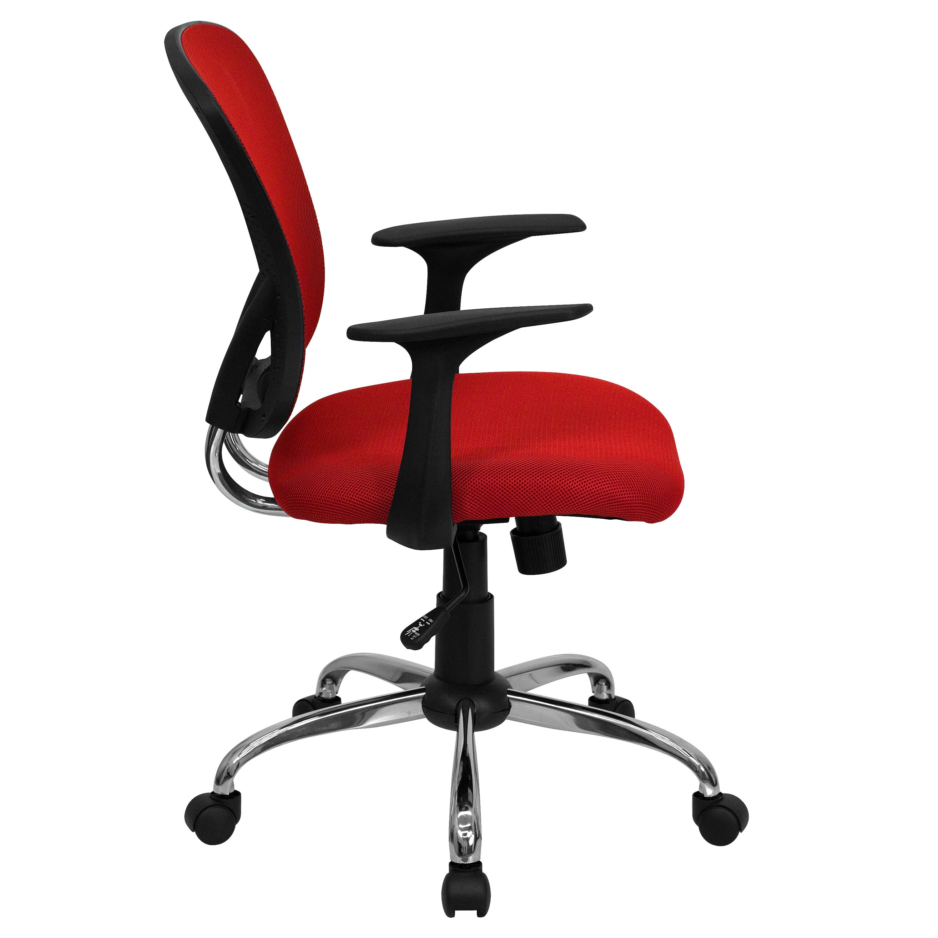 Alt View 16. Alamont Home - Alfred Contemporary Mesh Swivel Office Chair - Red.