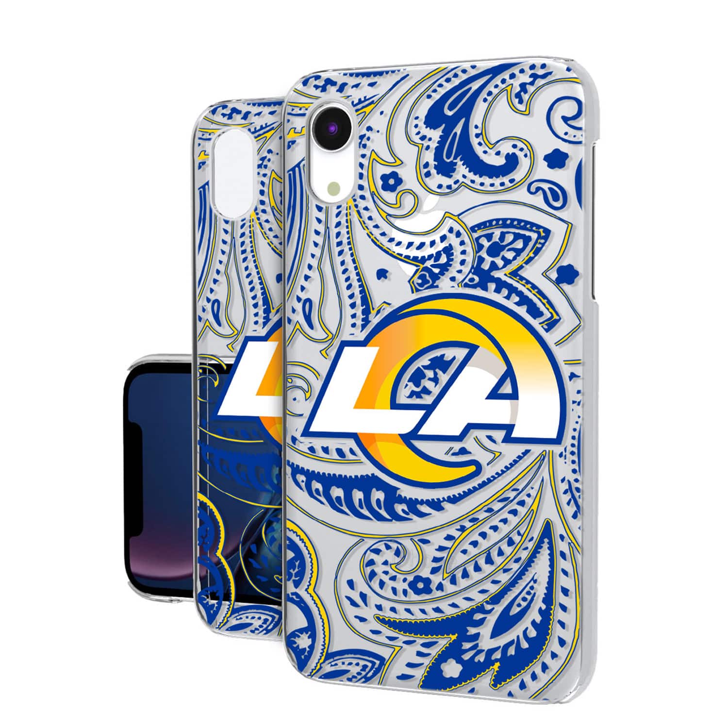 Keyscaper - NFL - Los Angeles Rams iPhone Clear Paisley Design Case - 15 Pro - Multicolor