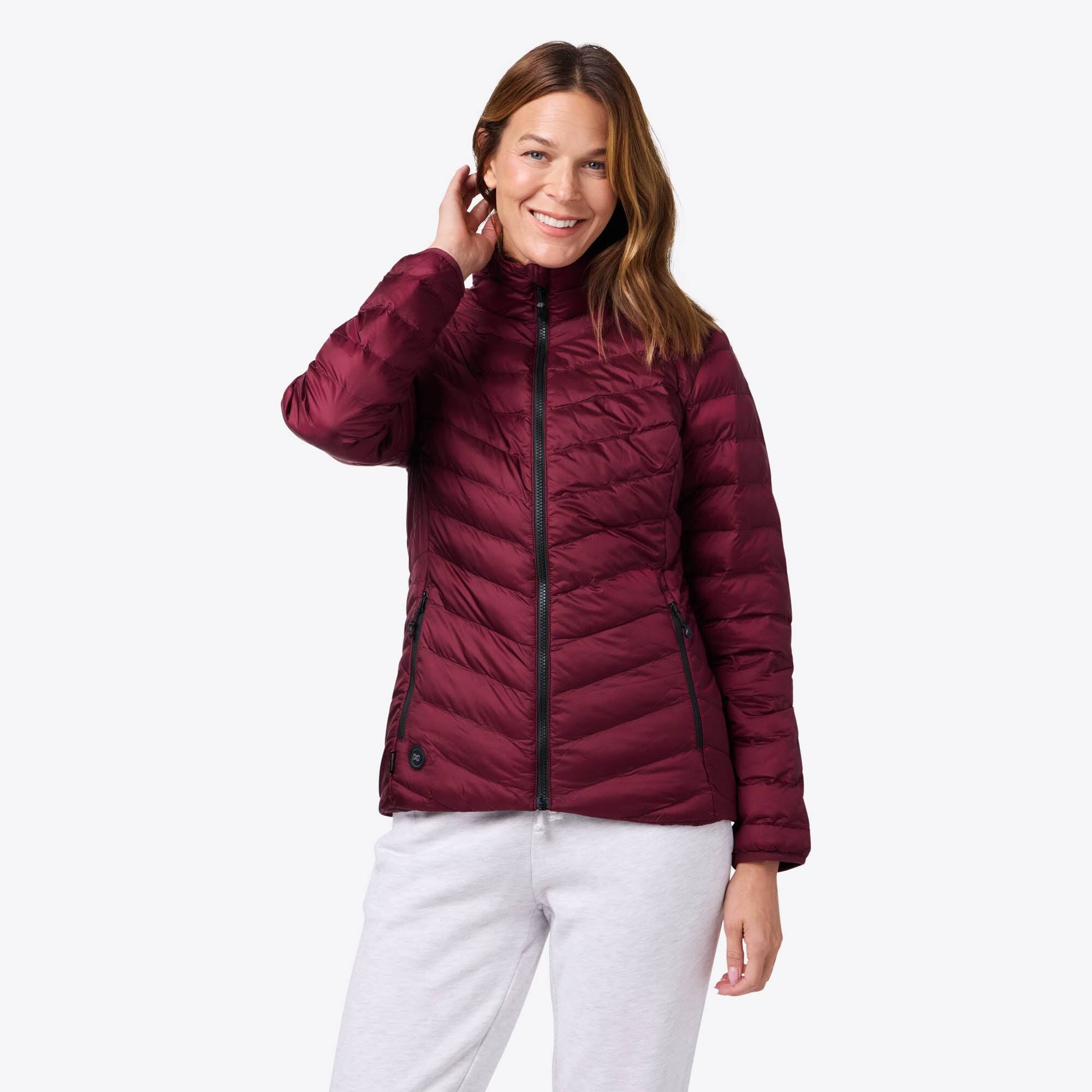 Alt View 4. Mobile Warming - Women's Backcountry Xtera Heated Jacket - Burgundy.