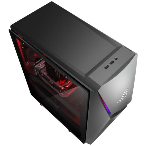 Alt View 6. ASUS - ROG Strix Intel Core i5-11400F 2.6 GHz 8GB DDR4 512GB SSD NVIDIA GeForce RTX 3050 Windows 11 Home Gaming Desktop - Gray.