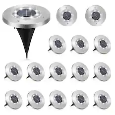 Front. Oumilen - 16 Pack Solar Ground Lights,Cool White.