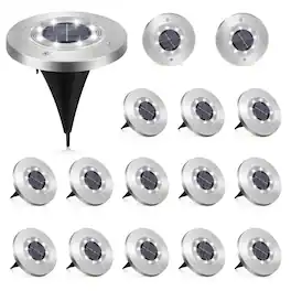 Oumilen - 16 Pack Solar Ground Lights,Cool White