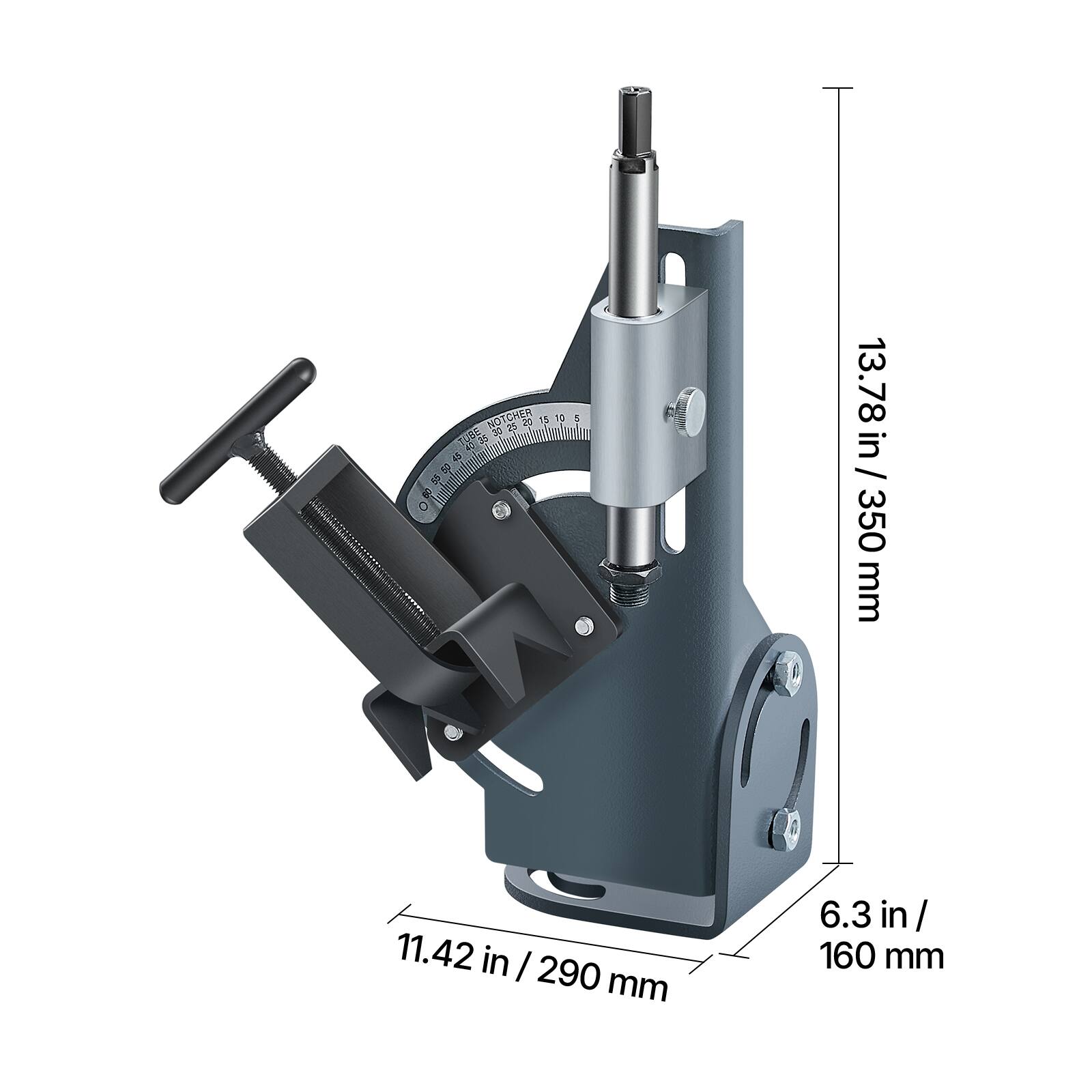 NOTCHER 20 0 5 15 5 30 15 1) E TUBE 40.35 45  O 09 55

in 13.78 / 350 mm
11.42 in / 290 mm
6.3 in / 160 mm