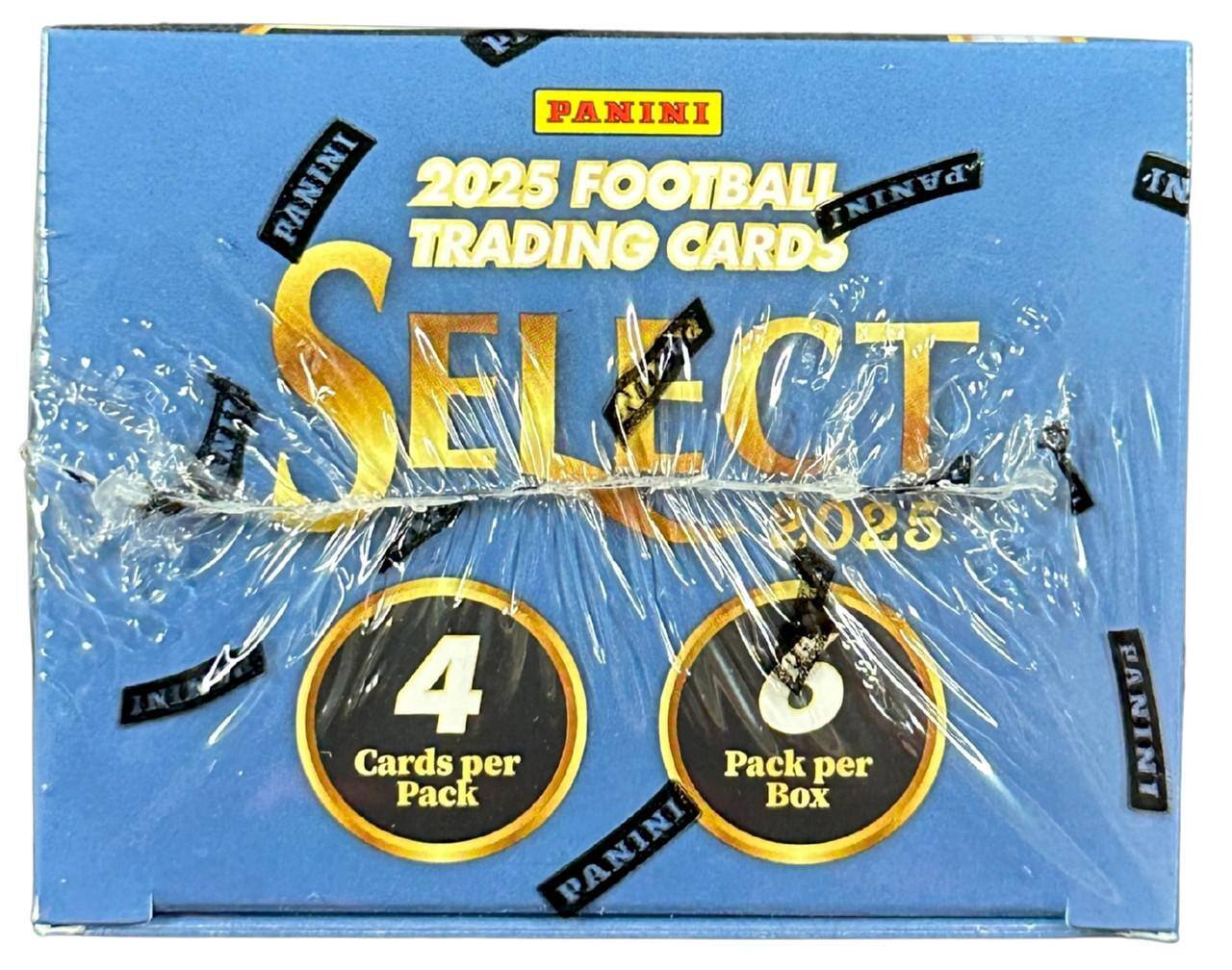 PANINI 2025 FOOTBALL TRADING CARDS SELECT  
4 Cards per Pack  
6 Pack per Box