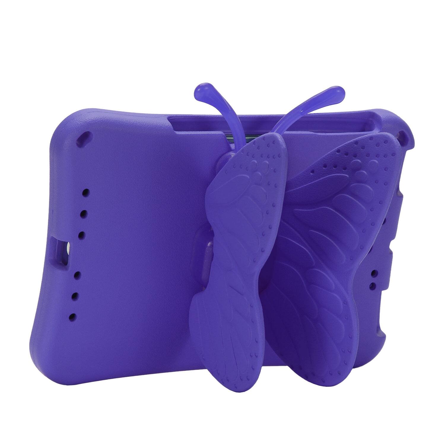 Alt View 3. Dteck - Kids Butterfly Case for Apple iPad mini (A17 Pro) 2024 & iPad mini 6th/5th/4th Gen,3D Cartoon EVA Shockproof Stand Cover - Purple.
