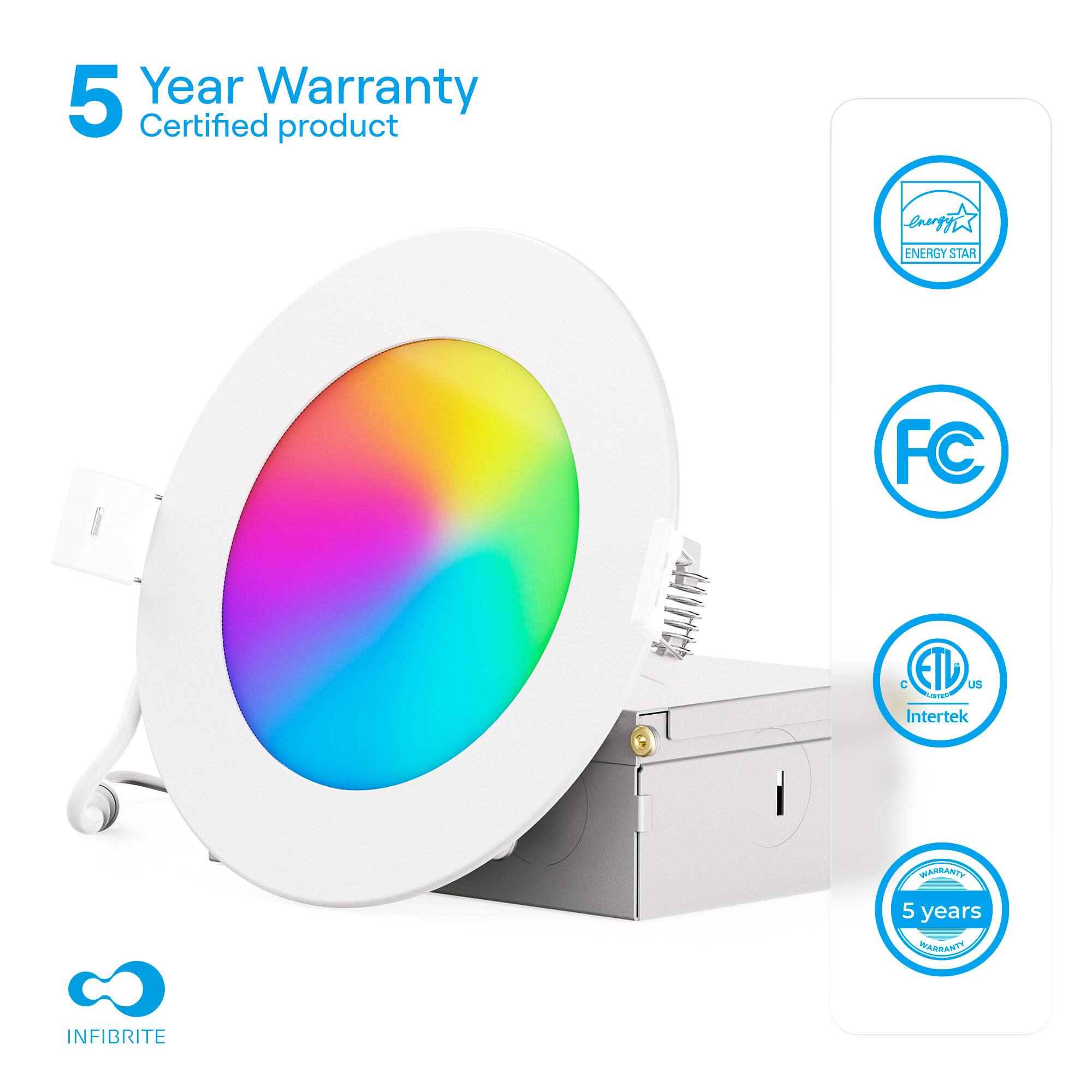 5 Year Warranty Certified product ENERGY STAR FC ETL Intertek 5 years INFIBRITE