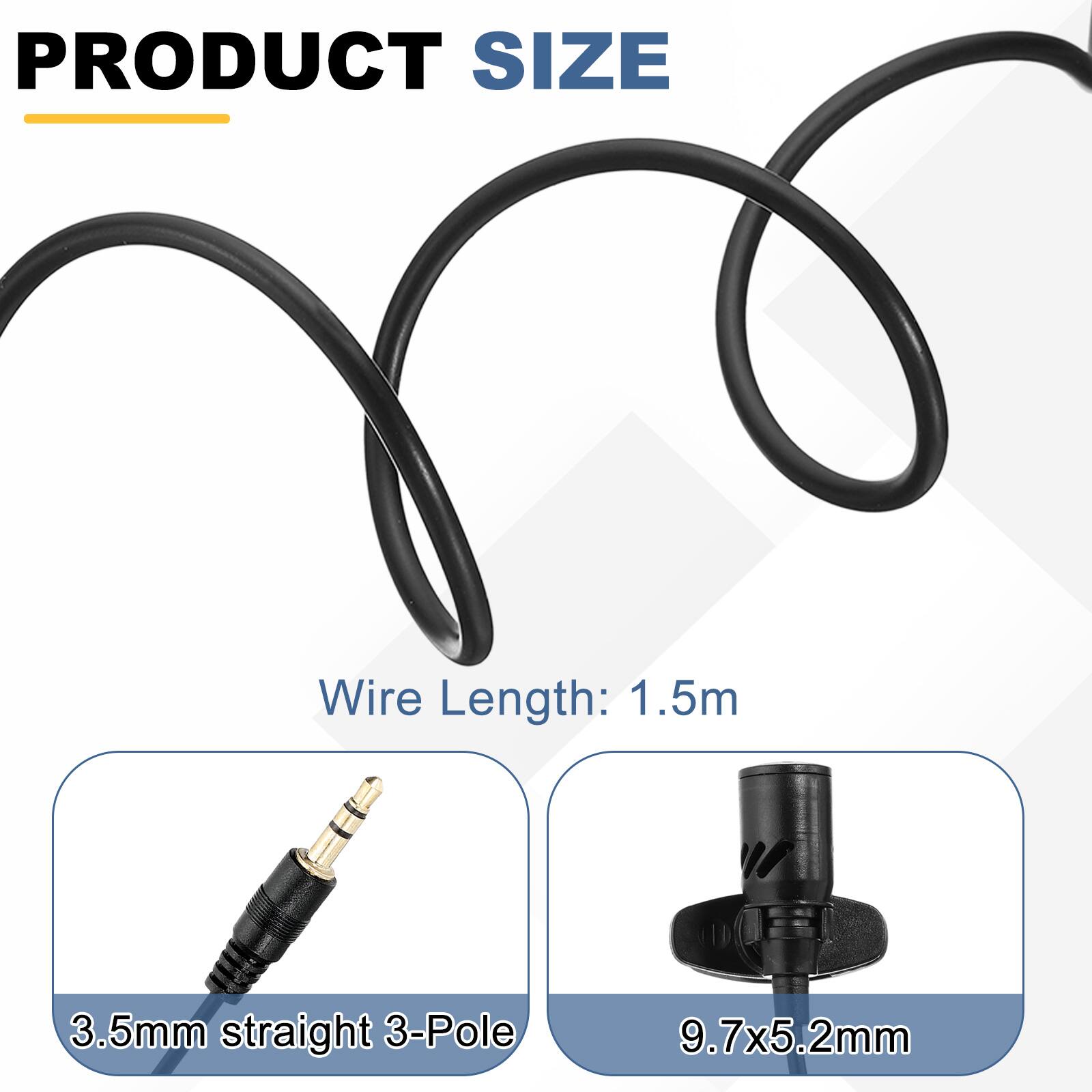 PRODUCT SIZE

Wire Length: 1.5m

3.5mm straight 3-Pole

9.7x5.2mm