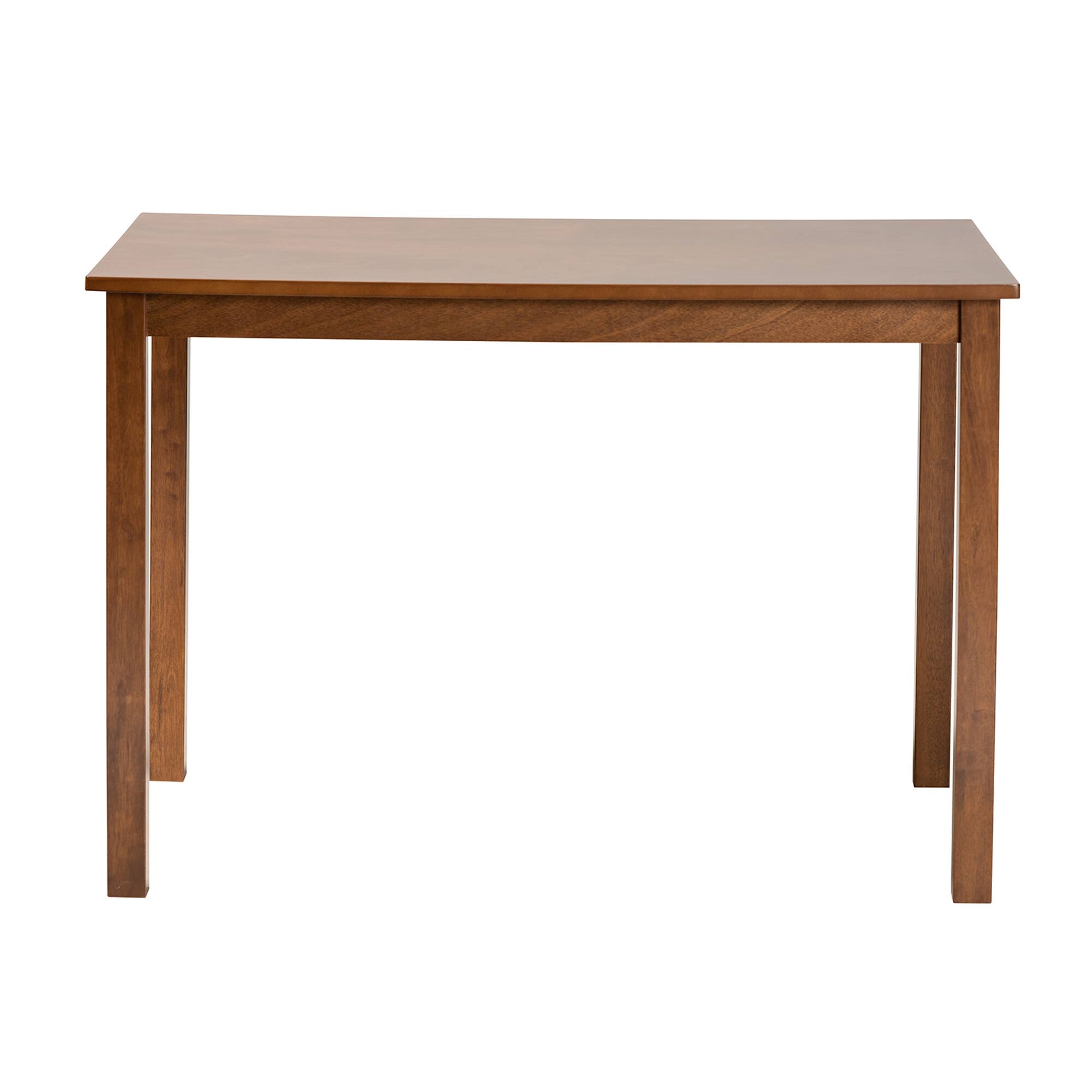 Angle. Baxton Studio - Eveline Modern Finished Wood 43-Inch Dining Table - Walnut Brown.