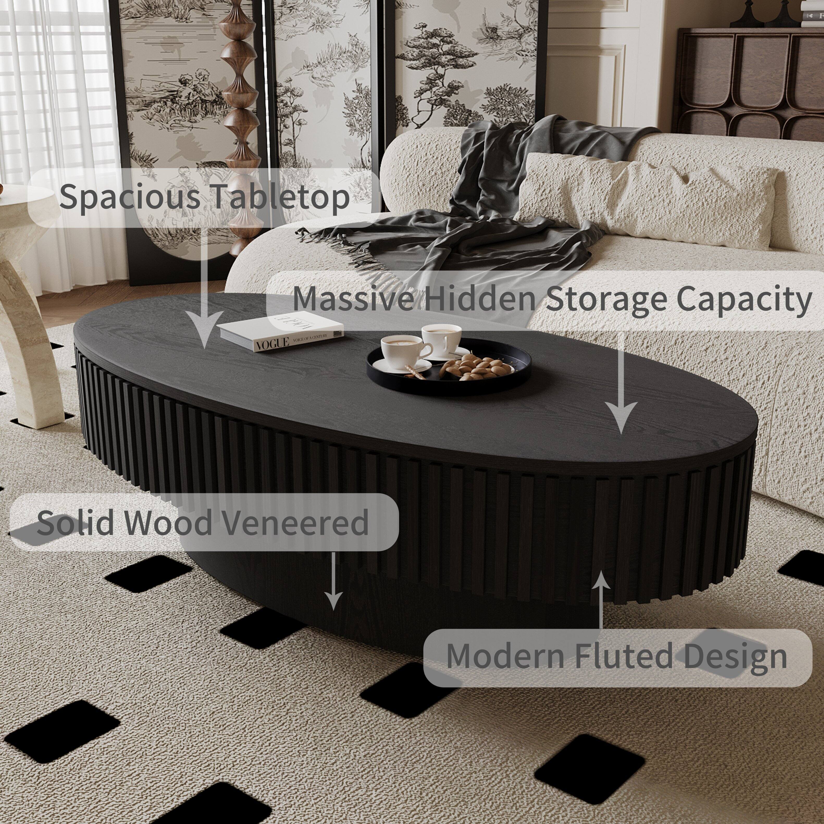 1. Spacious Tabletop
2. Massive Hidden Storage Capacity
3. Solid Wood Veneered
4. Modern Fluted Design