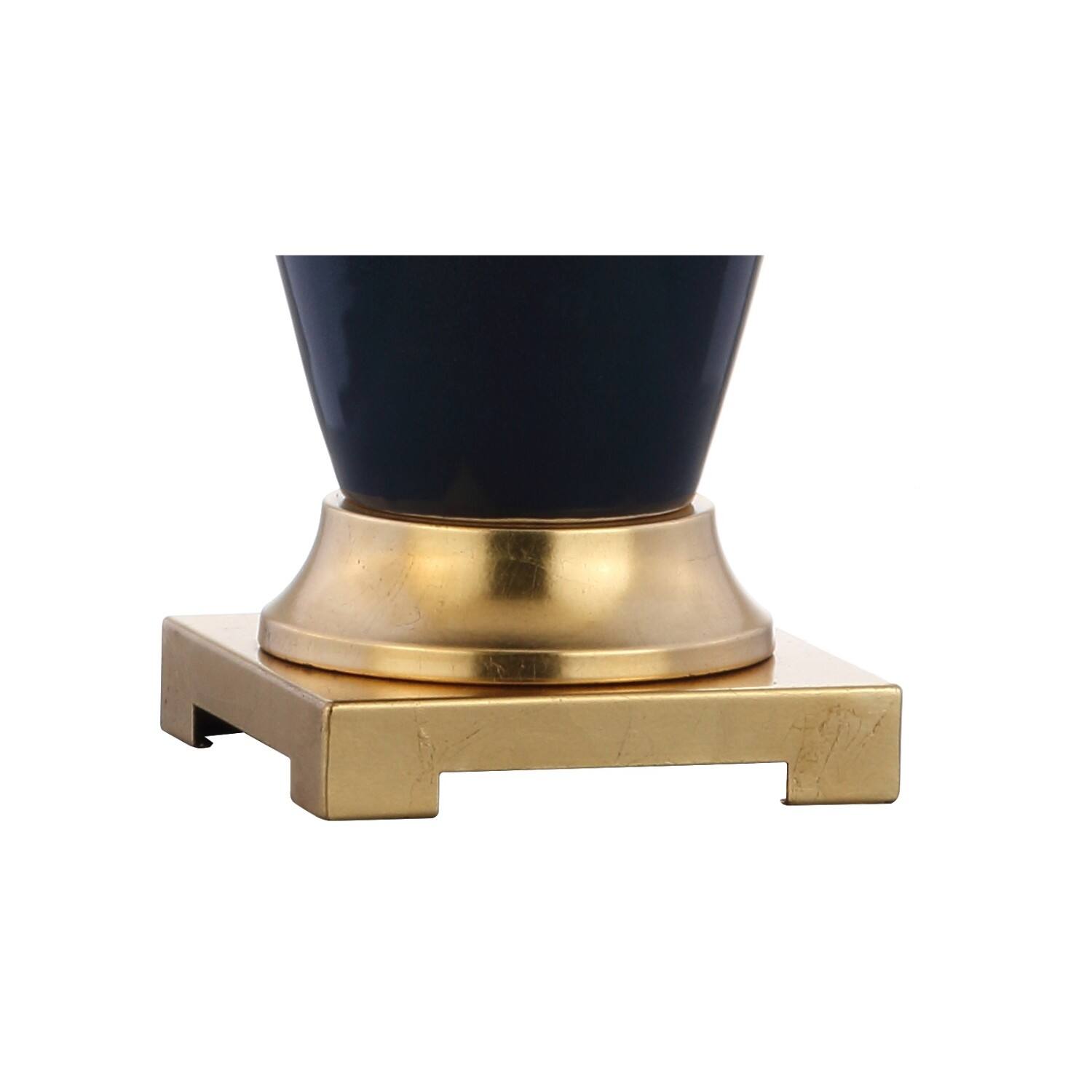 Alt View 7. Jonathan Y - Dip Dye 31.5" Ceramic LED Table Lamp, White/Navy - White/Navy.