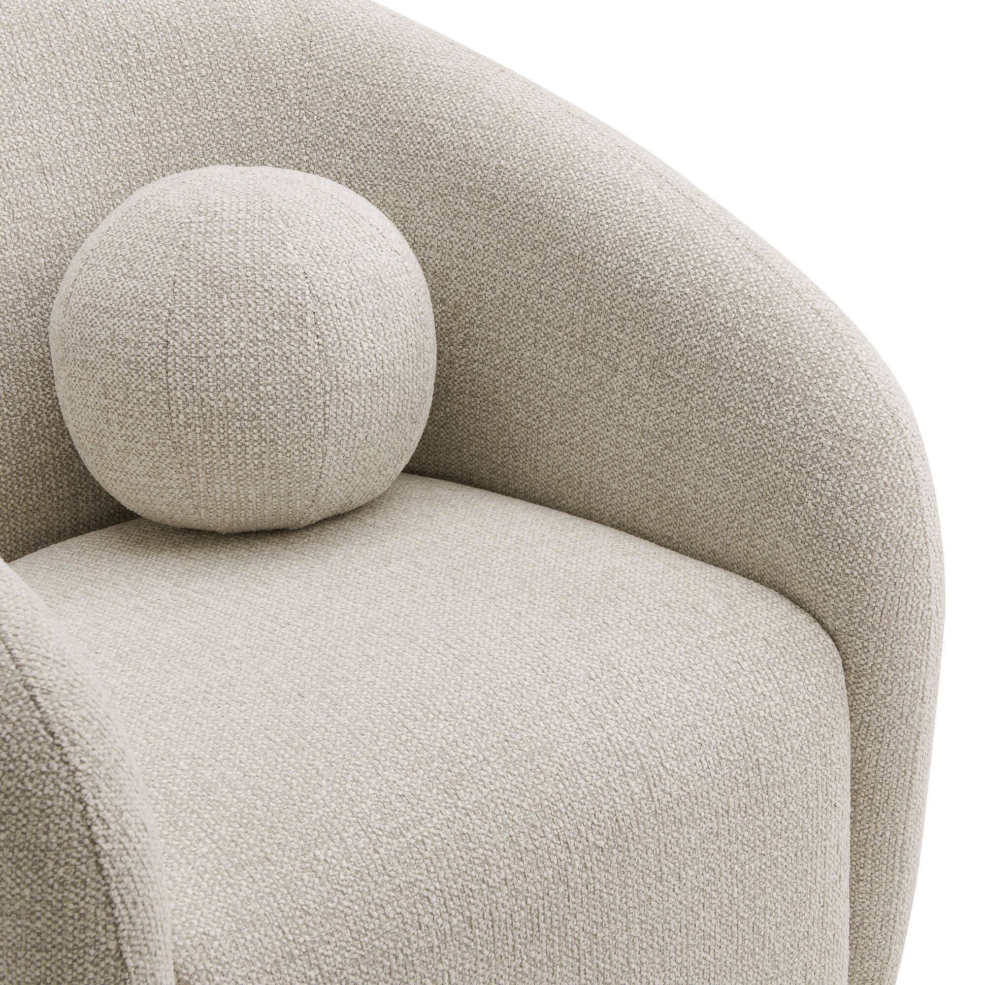 Alt View 4. Modway - Holland Swivel Chenille Fabric Armchair by Modway - Gray.