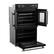 Alt View 3. Forno Appliances - Asti 7.36 Cu. Ft. Electric Double Wall Oven with Upper French Doors and Antique Brass Accents - Black.