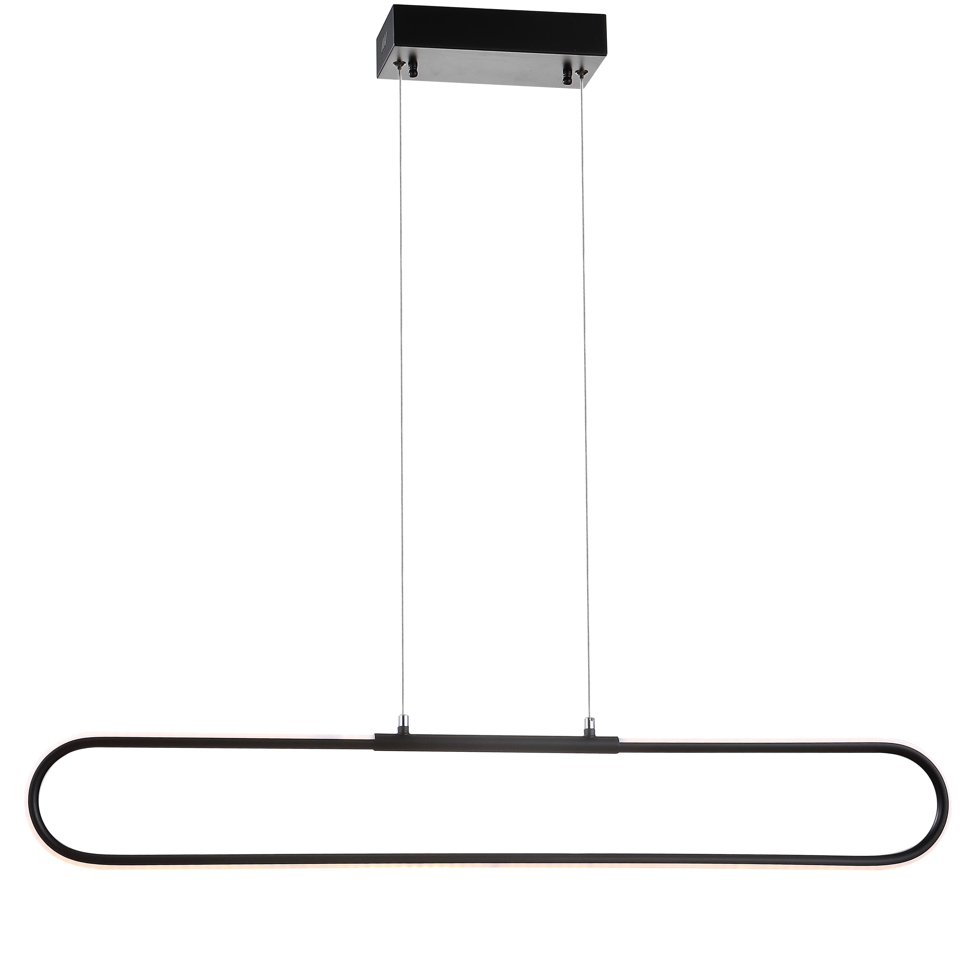"Jonathan Y - Ned 39"" Dimmable Adjustable Integrated LED Metal Linear Pendant - Black" price history on PriceWatchPro