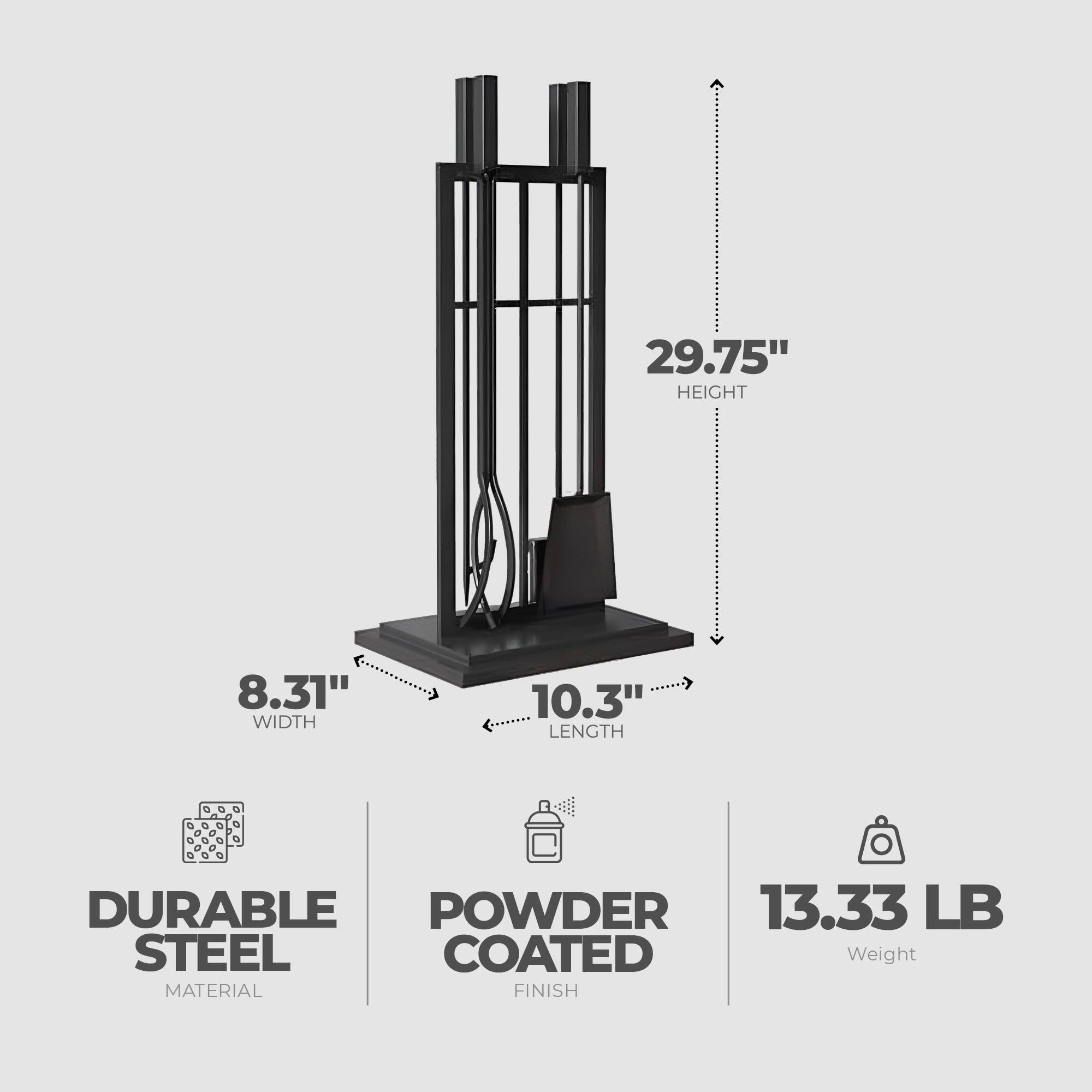 29.75" HEIGHT  
8.31" WIDTH  
10.3" LENGTH  
DURABLE STEEL  
POWDER COATED  
13.33 LB Weight